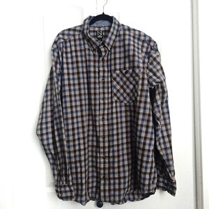 Noble Outfitters Mens Button-Down Long Sleeve Shirt Plaid Flannel Sz XL Tall